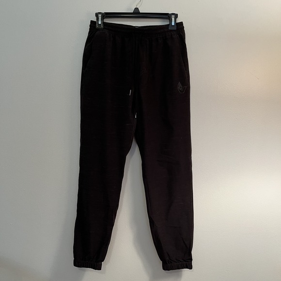 Volcom Black Joggers Elastic Waistband Drawstring Size S Measures 30x 29 - Picture 1 of 6